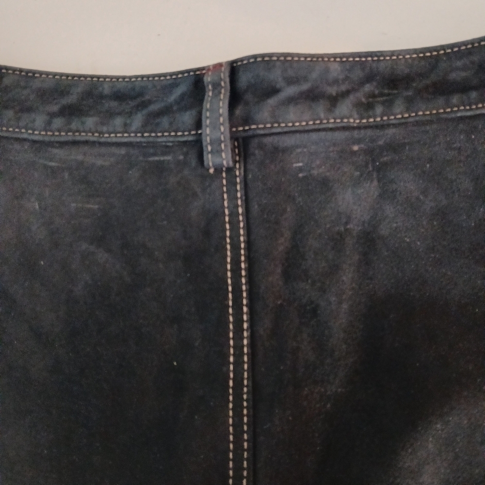 Vintage Dark navy suede High rise pants - Picture 7 of 10